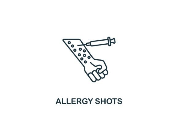 Allergy Shots Icon: A Simple Graphic for Bold Handmade Creations