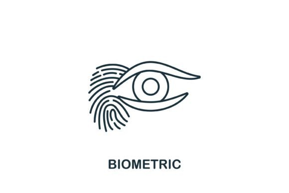 Biometric Icon: A Modern Graphic Design Asset for Local Business Branding
