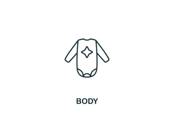 Body Icon: A Versatile Line Art Embroidery Symbol