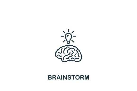 Brainstorm Icon: A Versatile Graphic Design Asset for Local Business Branding
