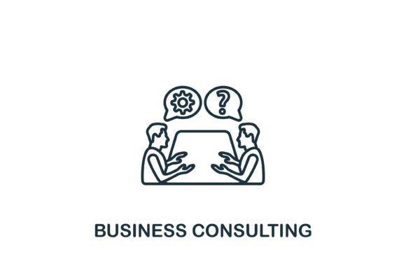 Business Consulting Icon: A Graphic Design Asset for Modern Web and Editorial Use