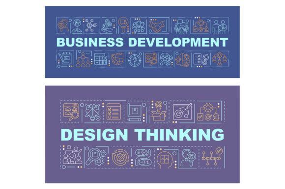 Business Development Word Banner Set