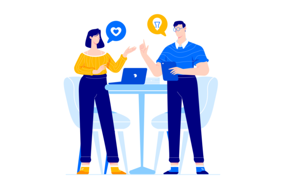Conversation Vector Illustration Graphics