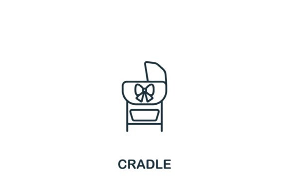 Cradle Icon: A Versatile Graphic Design Asset for Digital Sellers