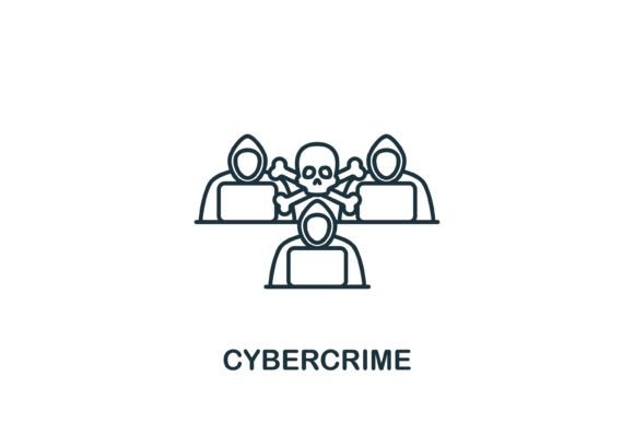 Cybercrime Icon: A Modern Graphic Design Asset for Visual Branding