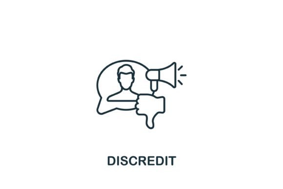 Discredit Icon: A Graphic Design Asset for Modern Branding and Visual Storytelling