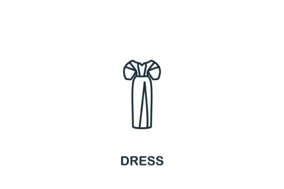 Dress Icon: A Simple Yet Versatile Embroidery Design