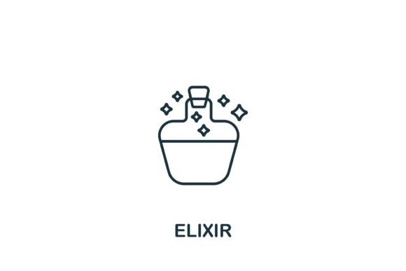 Elixir Icon: A Versatile Graphic Design Asset for Crafters and Handmade Businesses