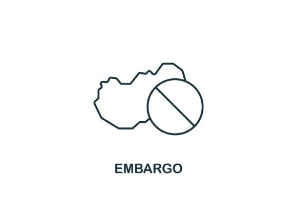 Embargo Icon: A Modern Graphic Design Asset for Strong Editorial Impact