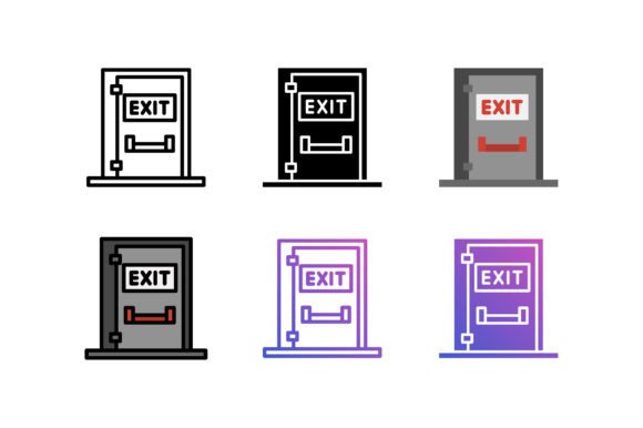 Emergency Exit Icon: A Graphic Design Asset for Crafters and Small Businesses