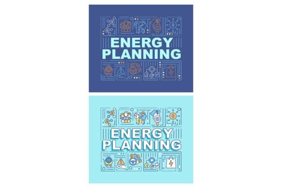 Energy Planning Word Concepts Banner Set