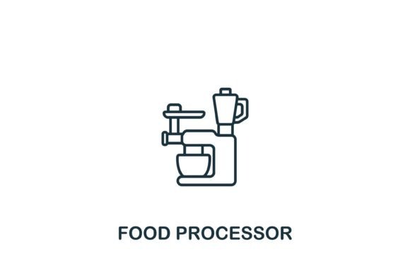 Food Processor Icon: A Simple Yet Stylish Embroidery Design