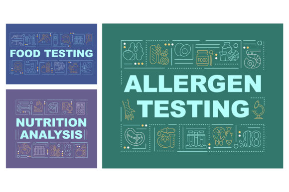 Food Testing Services Word Concepts Set