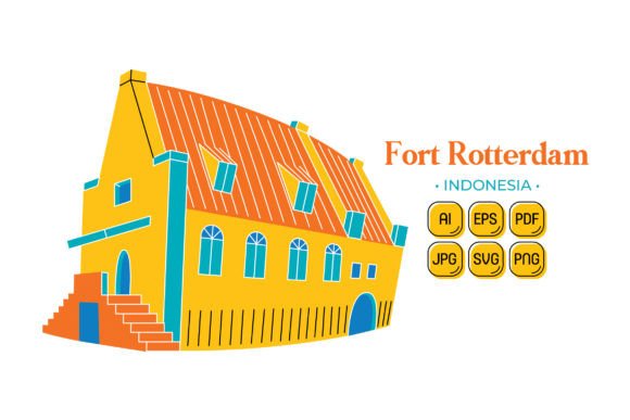 Fort Rotterdam Vector Illustration: A Versatile Graphic Design Asset for Content Creators