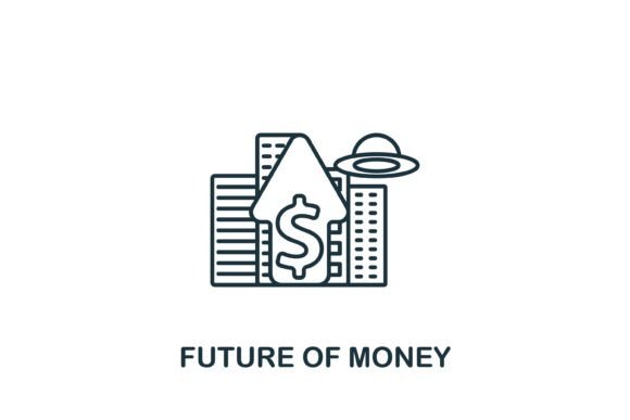 Future of Money Icon: A Simple Graphic for Modern Handmade Projects