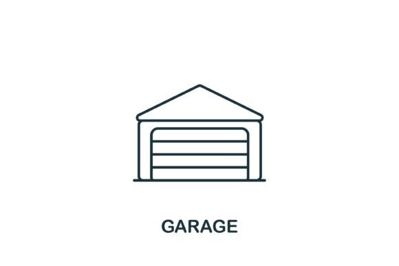 Garage Icon: A Versatile Graphic Design Asset for Creative Projects