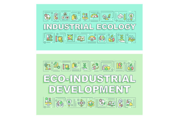 Industrial Ecology Word Concepts Banners
