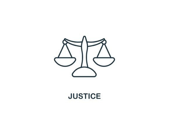 Justice Icon: A Clean Graphic Design Asset for Modern Branding and Visual Campaigns
