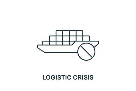 Logistic Crisis Icon: A Versatile Graphic for Commercial Design Projects