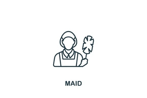 Maid Icon: A Versatile Graphic Design Asset for Crafters and Handmade Businesses