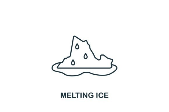 Melting Ice Icon: A Modern Design Asset for Polished Content Publishing