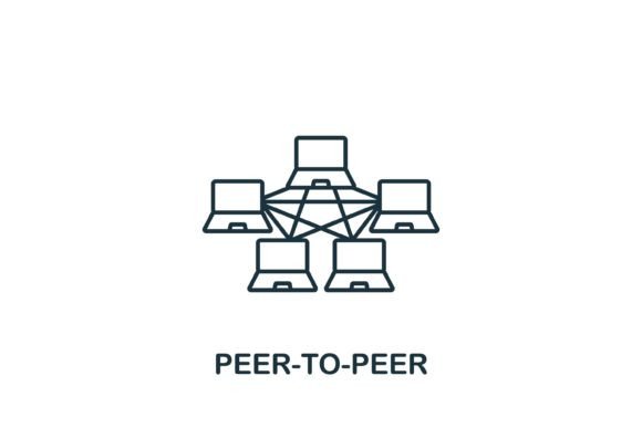 Peer-to-Peer Icon: A Modern Graphic Design Asset for Fintech and Creative Projects