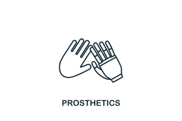 Prosthetics Icon: A Futuristic Graphic for Modern Design Projects