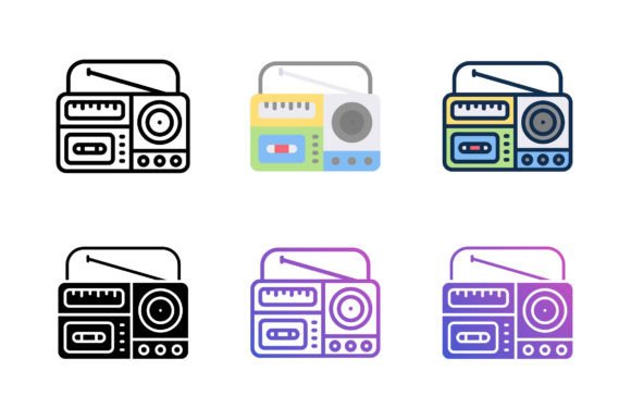 Radio Tape Icon: A Practical Graphic Design Asset for Digital Sellers