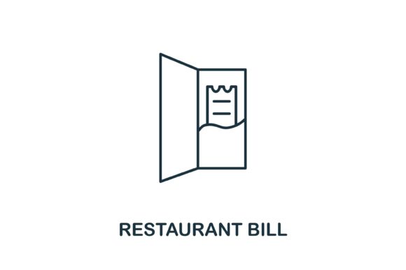 Restaurant Bill Icon: Graphics and Icons for Branding