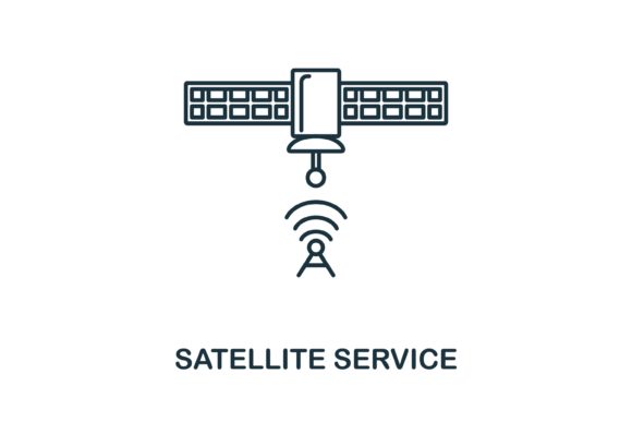 Satellite Service Icon: Graphics and Icons for Modern Design