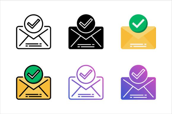 Stacked Mail Icon: A Modern Graphic Design Asset for Creative Projects