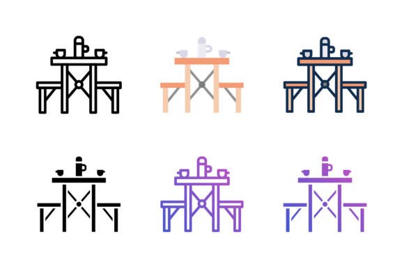 Table Portable Icon: A Modern Graphic Design Asset for Content Creators